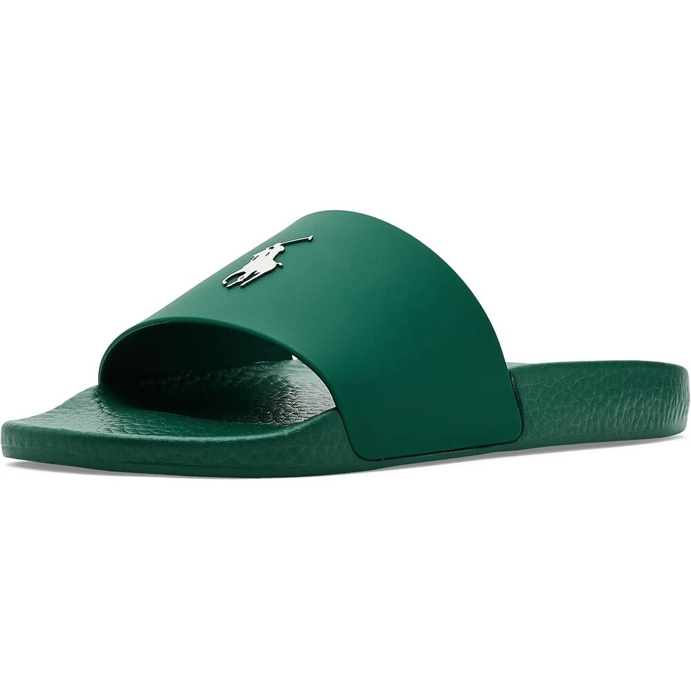 Polo Ralph Lauren Signature Pony Slides Green/White Mens Sz 13 - (809P07314-002)